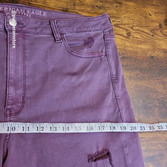 American Eagle Jeans 18 R Jegging Super Hi Rise Next Level Stretch X Purple - Picture 8 of 12